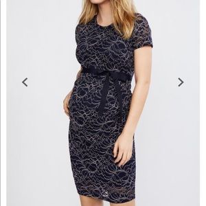 Lace Ruched Maternity Dress-NWT